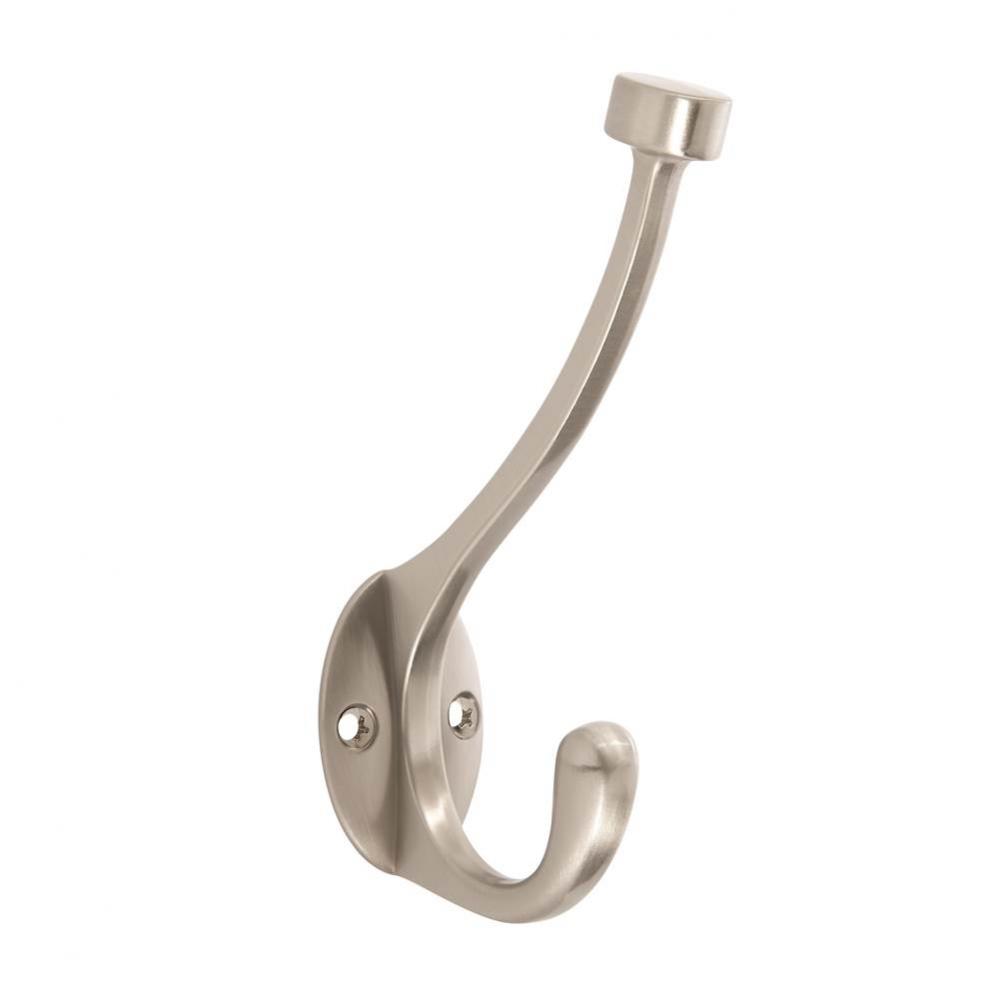 Pilltop Satin Nickel Coat and Hat Hook