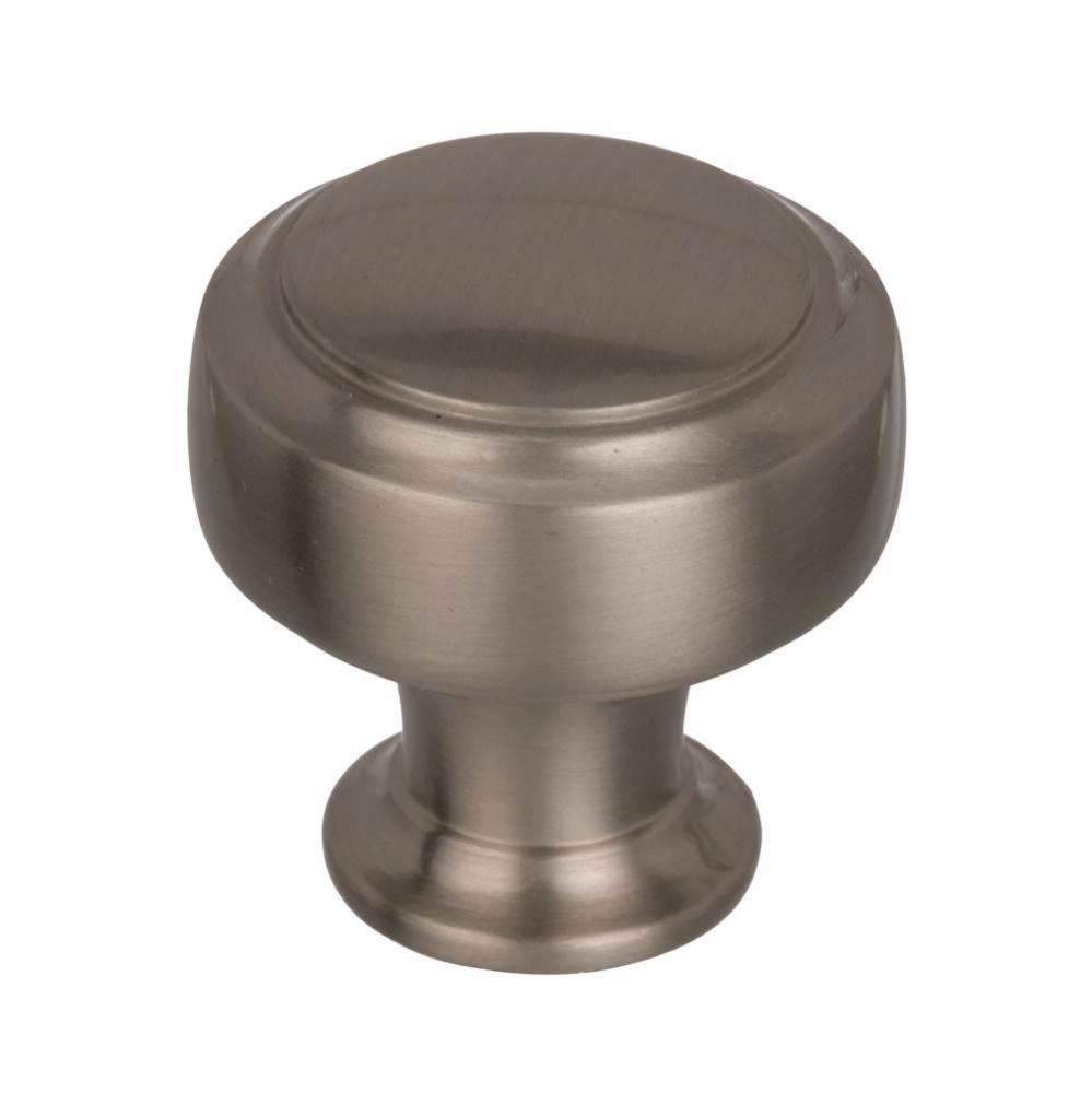 Highland Ridge 1-3/16 in (30 mm) Diameter Satin Nickel Cabinet Knob