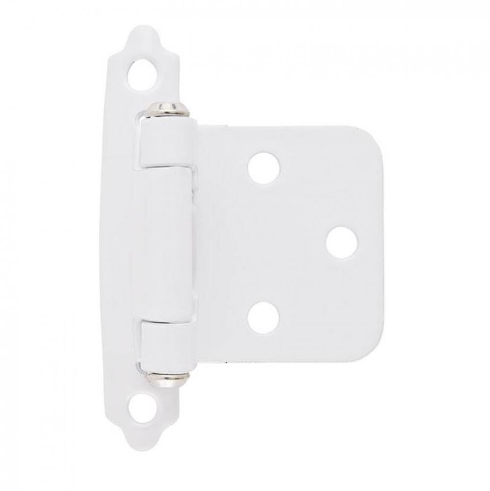 Variable Overlay Self-Closing, Face Mount White Hinge - 2 Pack