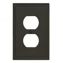 Amerock BP36522BBR - Mulholland 1 Receptacle Black Bronze Wall Plate