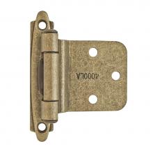 Amerock BPR7630BB - Variable Overlay Self-Closing, Face Mount Burnished Brass Hinge - 2 Pack