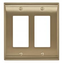 Amerock BP36505BBZ - Candler 2 Rocker Golden Champagne Wall Plate