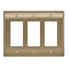 Amerock BP36506BBZ - Candler 3 Rocker Golden Champagne Wall Plate