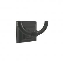 Amerock BH26512MB - Markham Double Prong Robe Hook in Matte Black