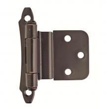 Amerock BPR7928ORB - 3/8in (10 mm) Inset Self-Closing, Face Mount Oil-Rubbed Bronze Hinge - 2 Pack