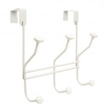 Amerock H55548GW - 3 Hook White Over-the-Door Hook Rack