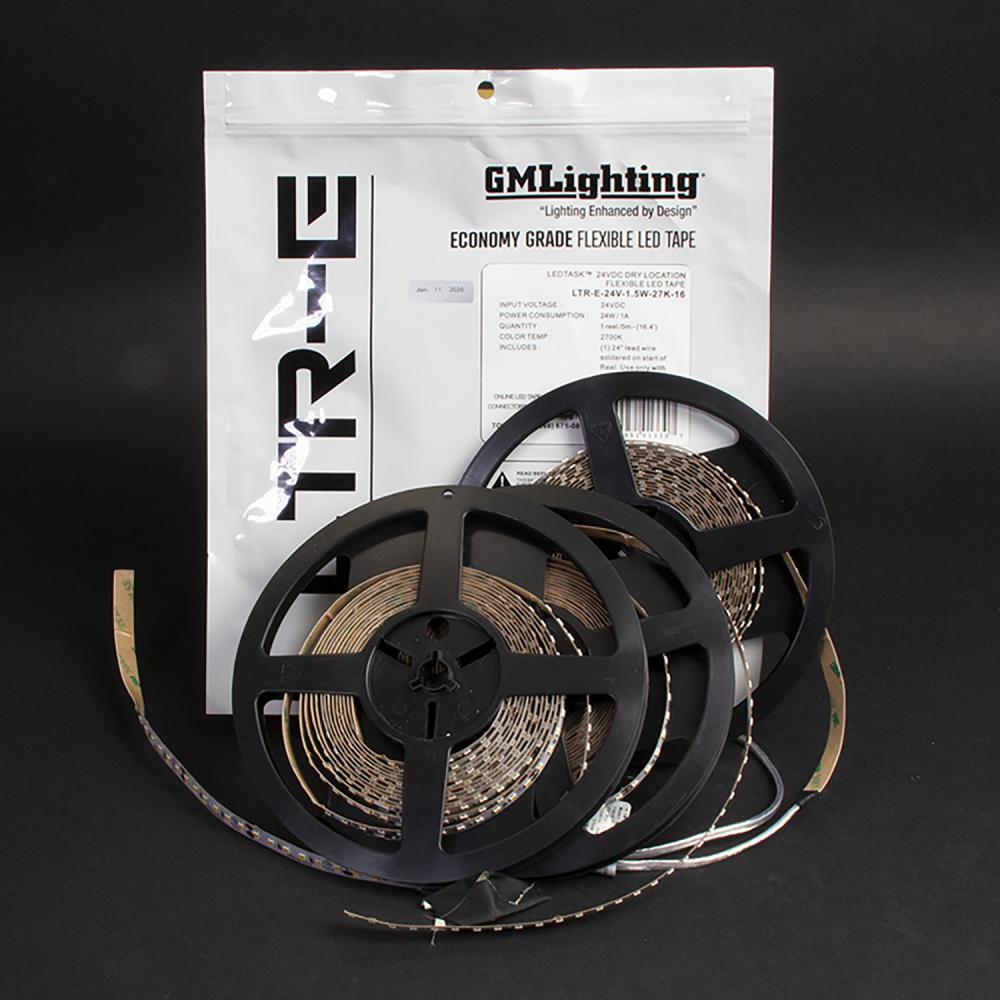 LEDTask™ 2020 24VDC LTR-E Economy Series Indoor Location LED Tape - 98&#39;-6&#34; Reel