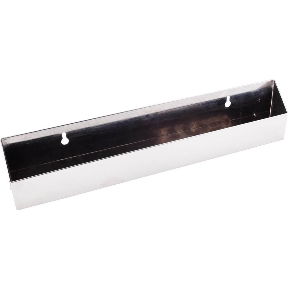 14&apos;&apos; Slim Depth Stainless Steel Tip-Out Tray for Sink Front