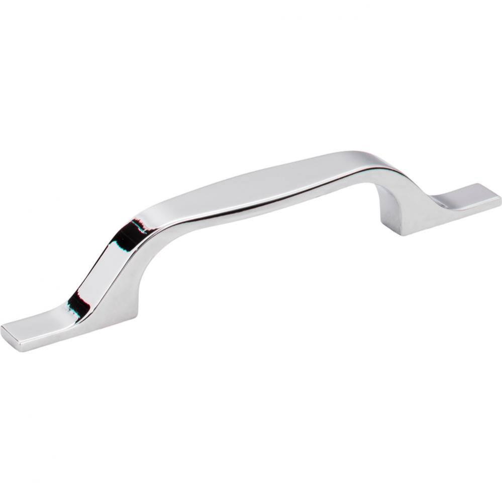 96 mm Center-to-Center Polished Chrome Square Cosgrove Cabinet Pull