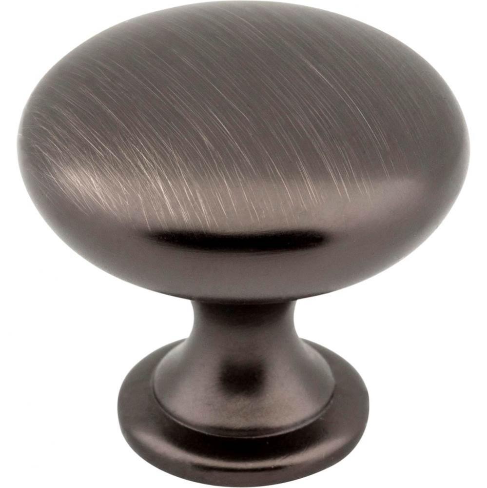 1-3/16&apos;&apos; Diameter Brushed Pewter Madison Cabinet Mushroom Knob