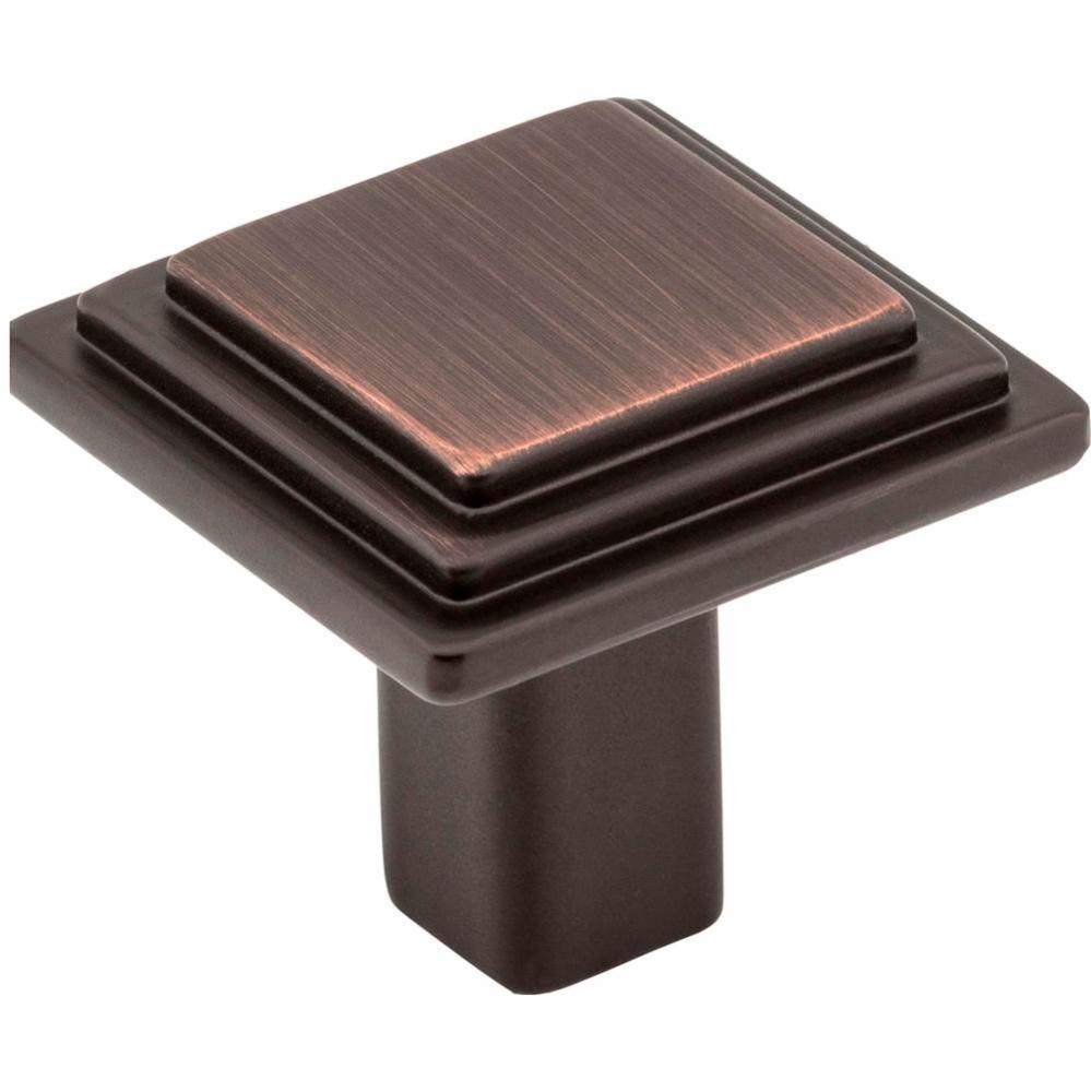 1-1/8&apos;&apos; Overall Length Brushed Oil Rubbed Bronze Square Calloway Cabinet Knob