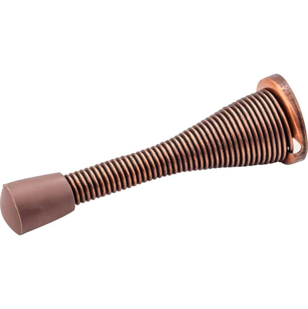 3&apos;&apos; Spring Door Stop with Rubber Tip - Dark Brushed Antique Copper