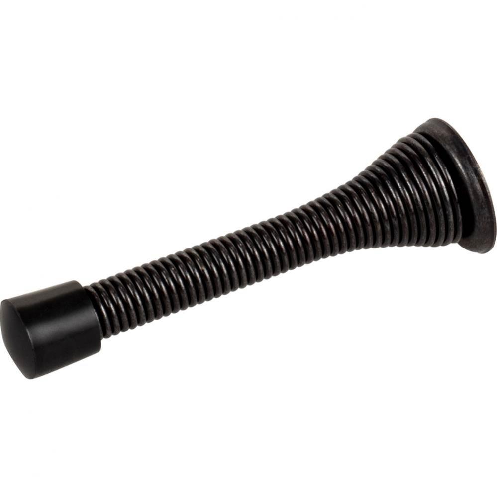 3&apos;&apos; Spring Door Stop with Rubber Tip - Matte Black