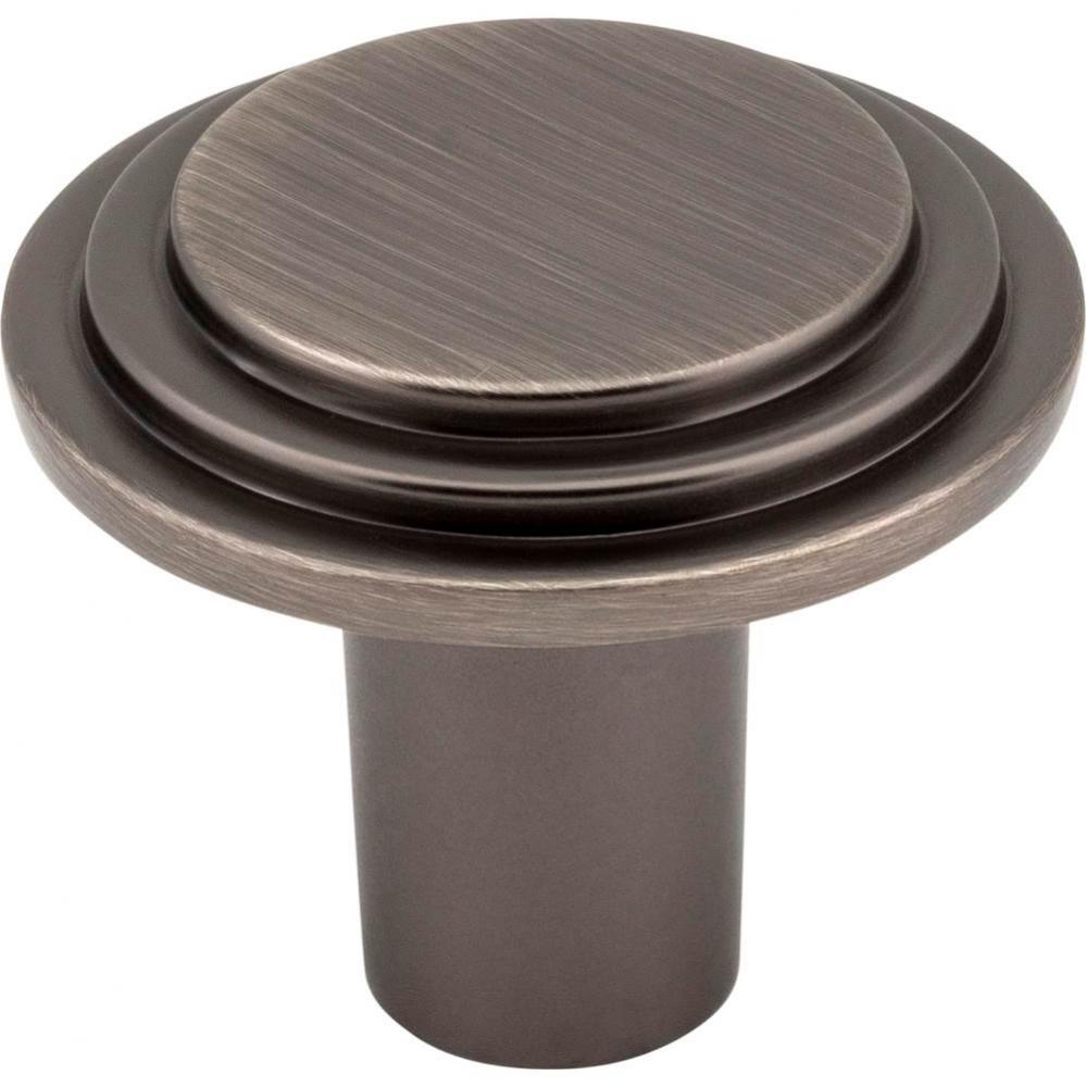 1-1/4&apos;&apos; Diameter Brushed Pewter Round Calloway Cabinet Knob