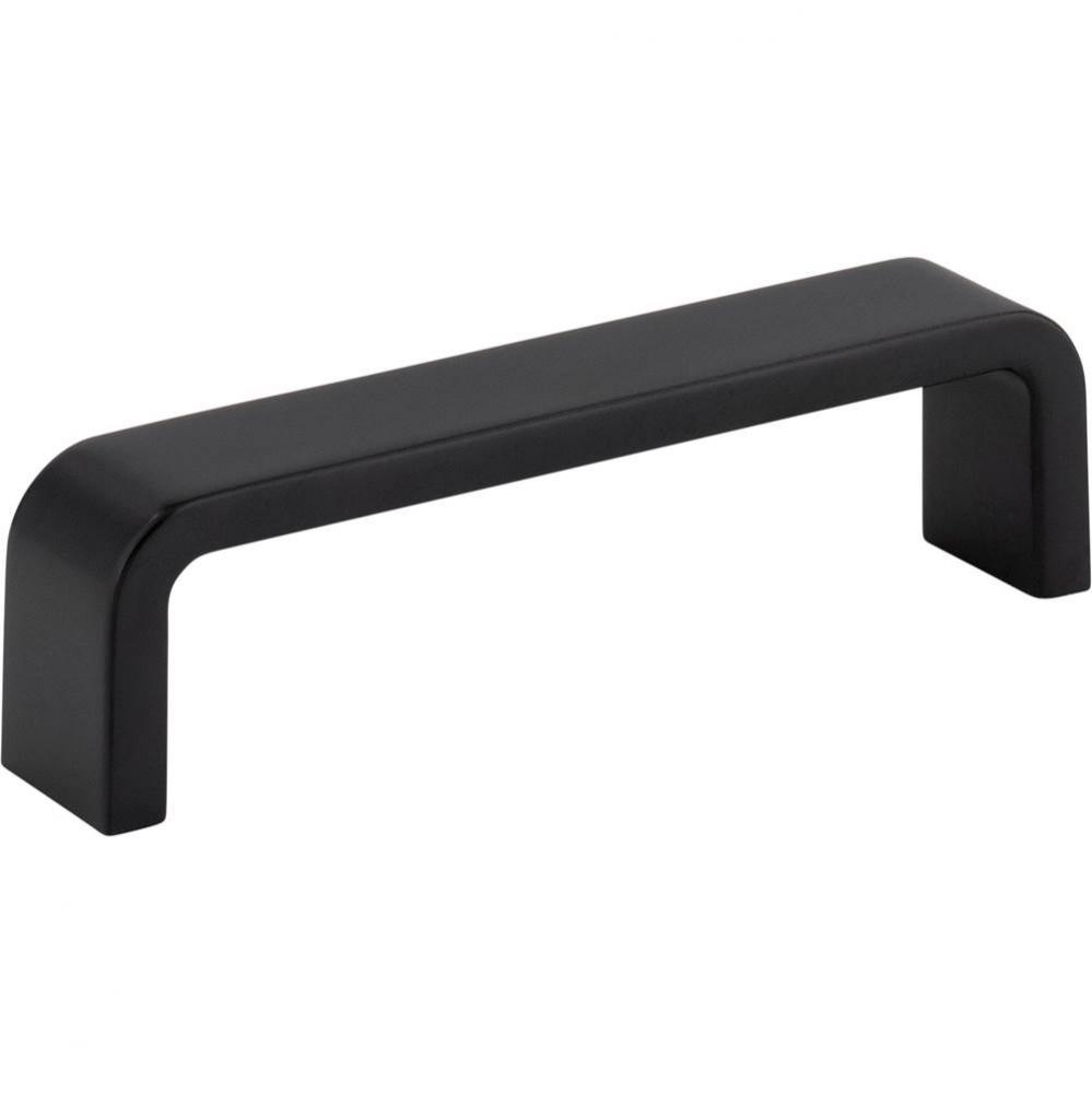 96 mm Center-to-Center Matte Black Square Asher Cabinet Pull