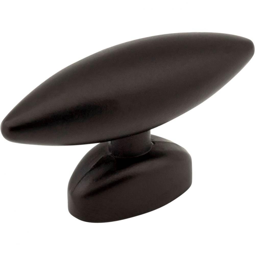 1-9/16&apos;&apos; Overall Length Matte Black Oval Verona Cabinet Knob