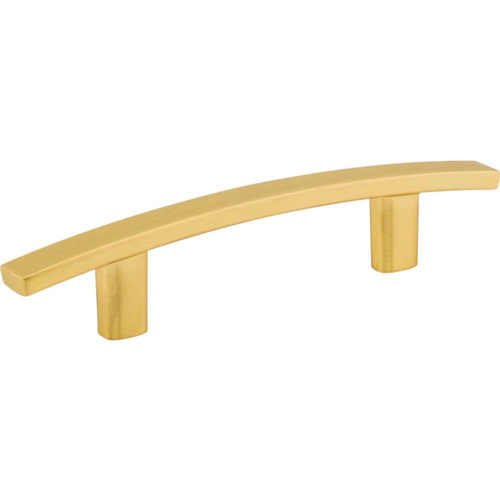 3&apos;&apos; Center-to-Center Brushed Gold Square Thatcher Cabinet Bar Pull