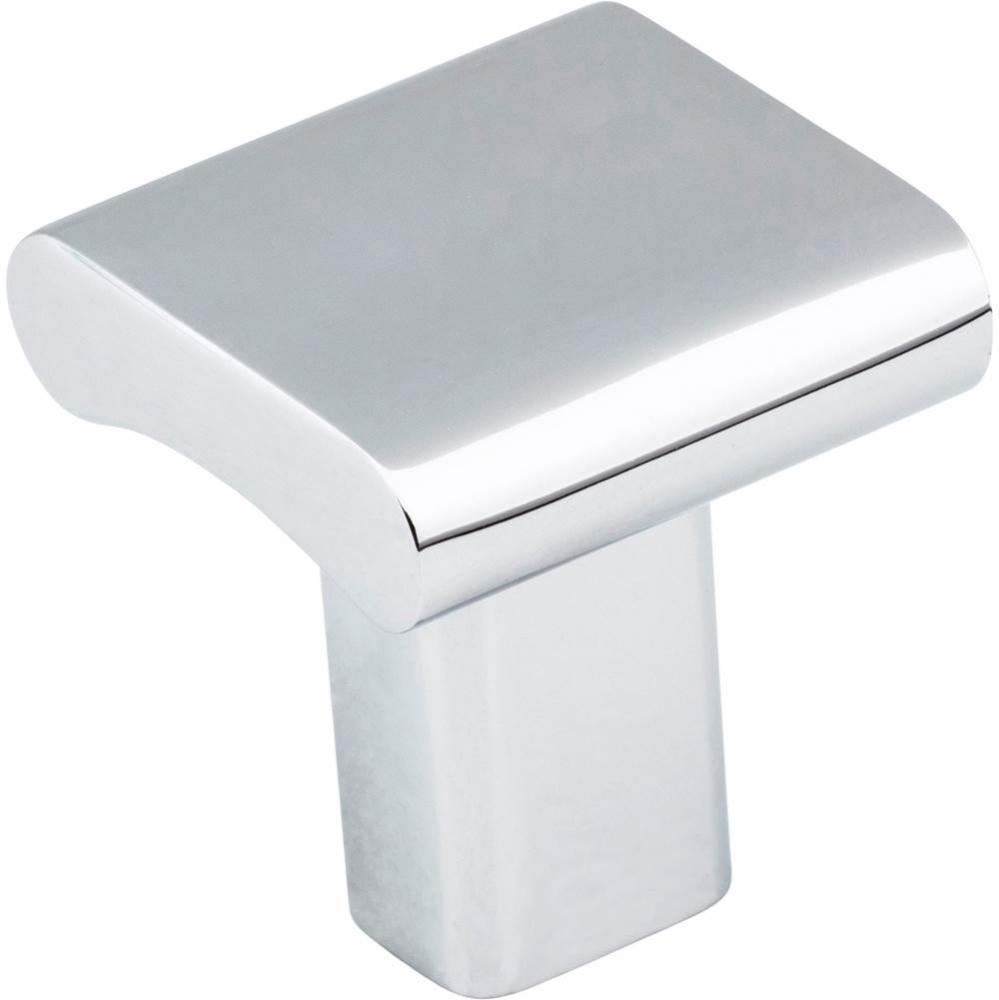 1&apos;&apos; Overall Length Polished Chrome Square Park Cabinet Knob