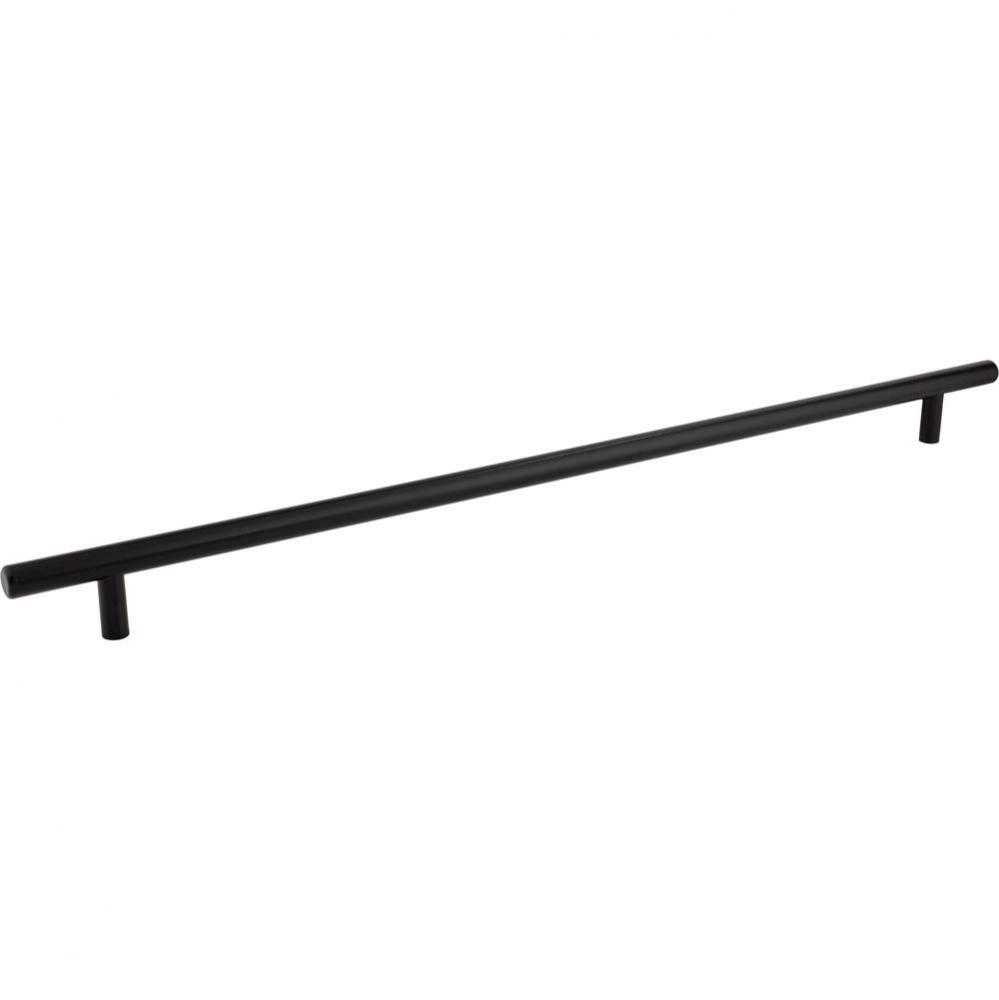 480 mm Center-to-Center Hollow Matte Black Stainless Steel Naples Cabinet Bar Pull