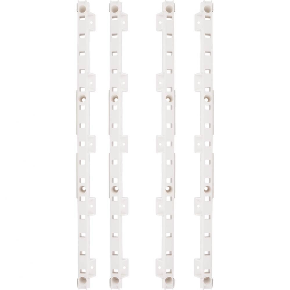 4-Quick Tray Pilasters 1-1/4&apos;&apos; with 8-Hook Dowels and 8-Screws Finish:  White