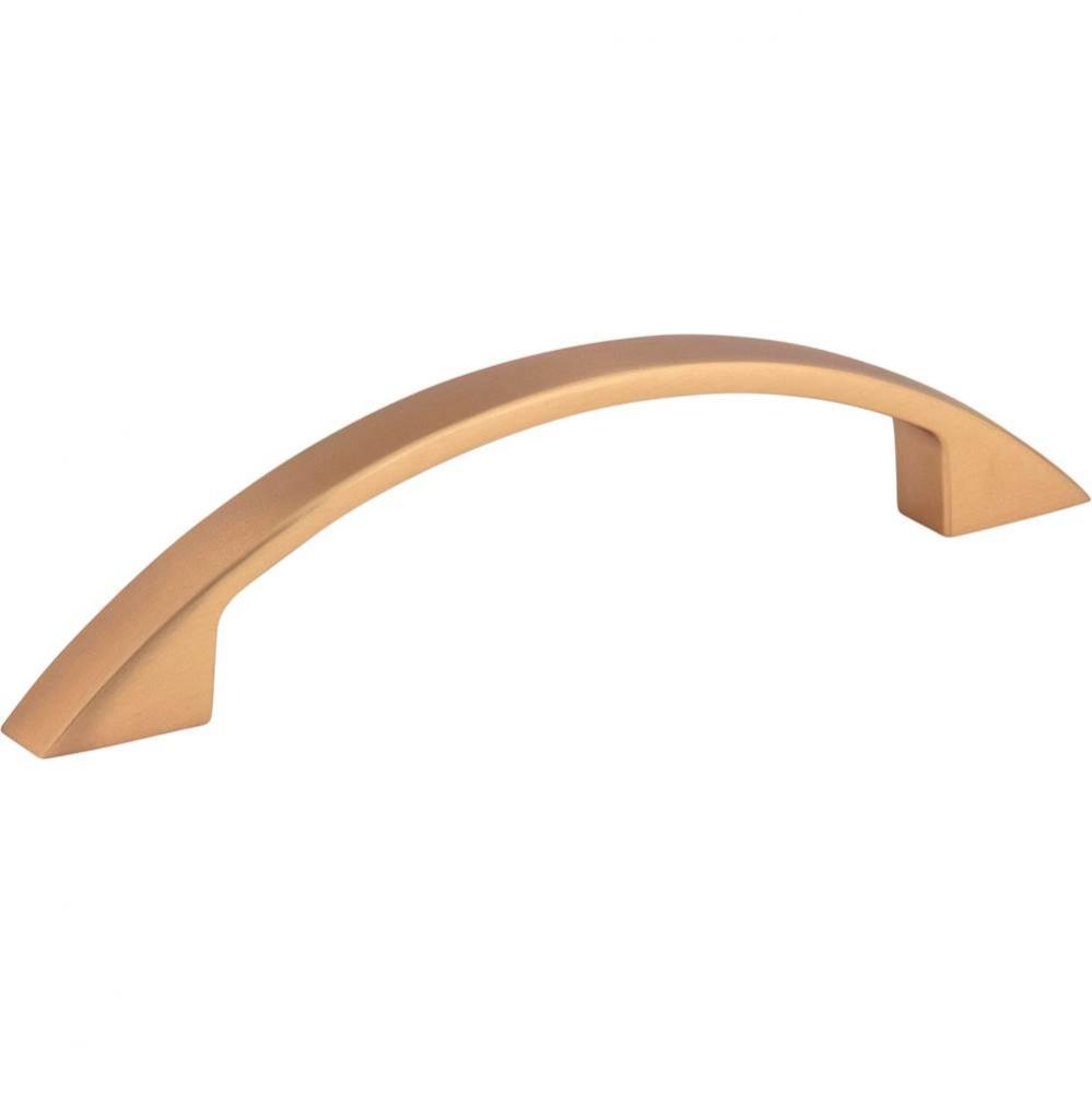 96 mm Center-to-Center Satin Bronze Arched Somerset Cabinet Pull