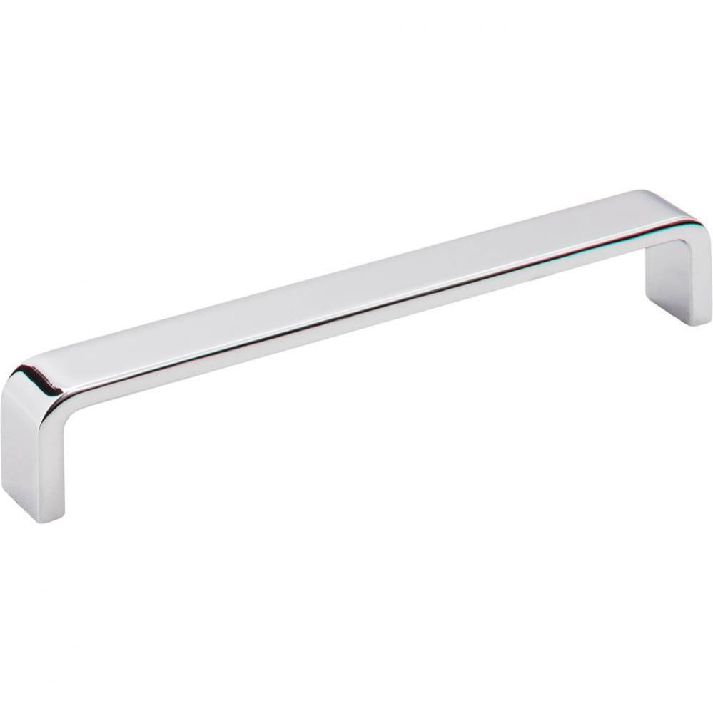 160 mm Center-to-Center Polished Chrome Square Asher Cabinet Pull