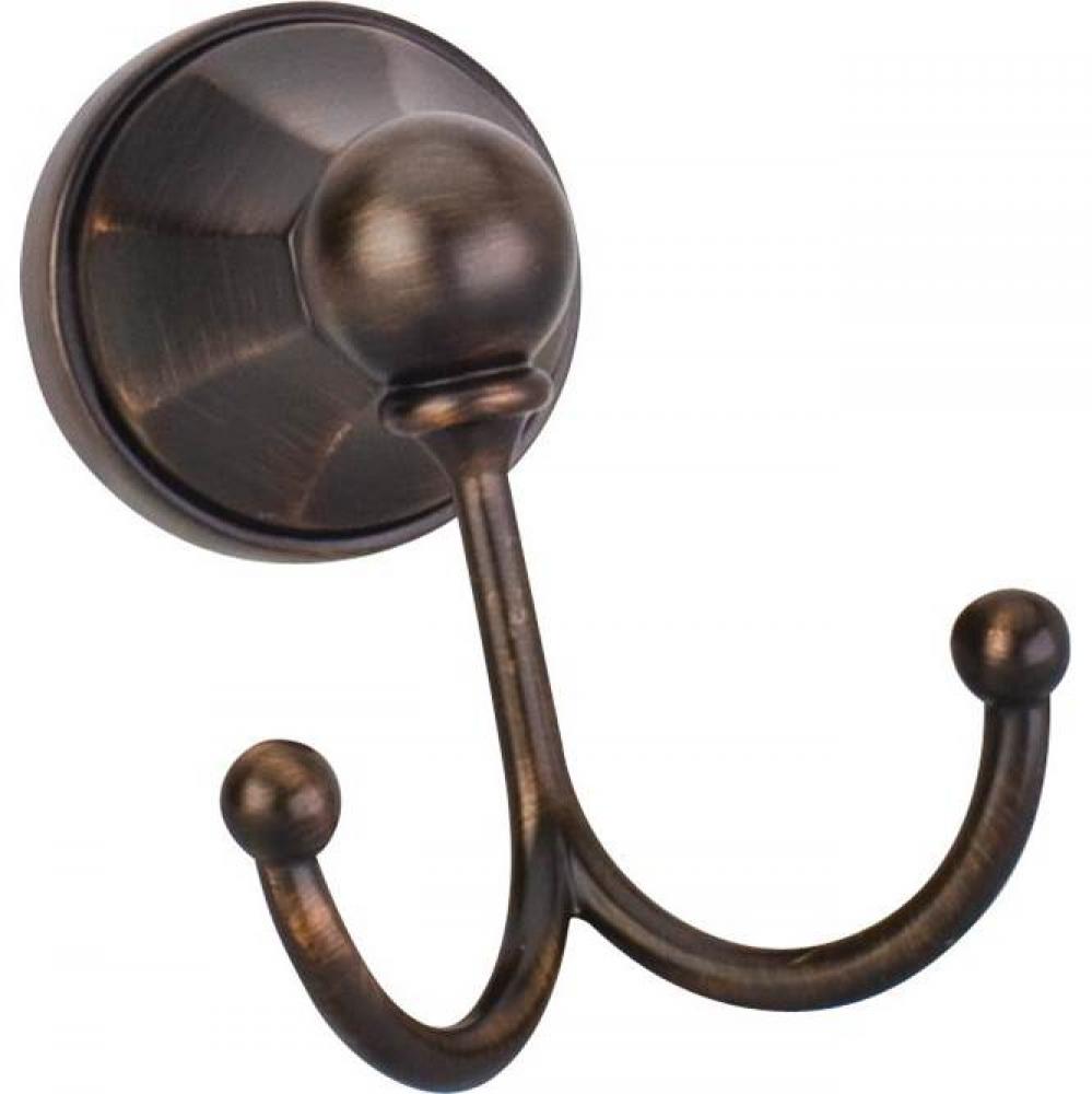 Newbury Brushed Oil Rubbed Bronze Double Robe Hook  - Contractor Packed