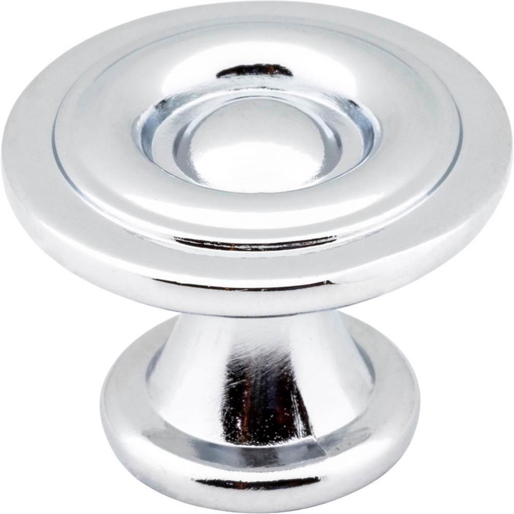 1-3/16&apos;&apos; Diameter Polished Chrome Button Syracuse Cabinet Knob