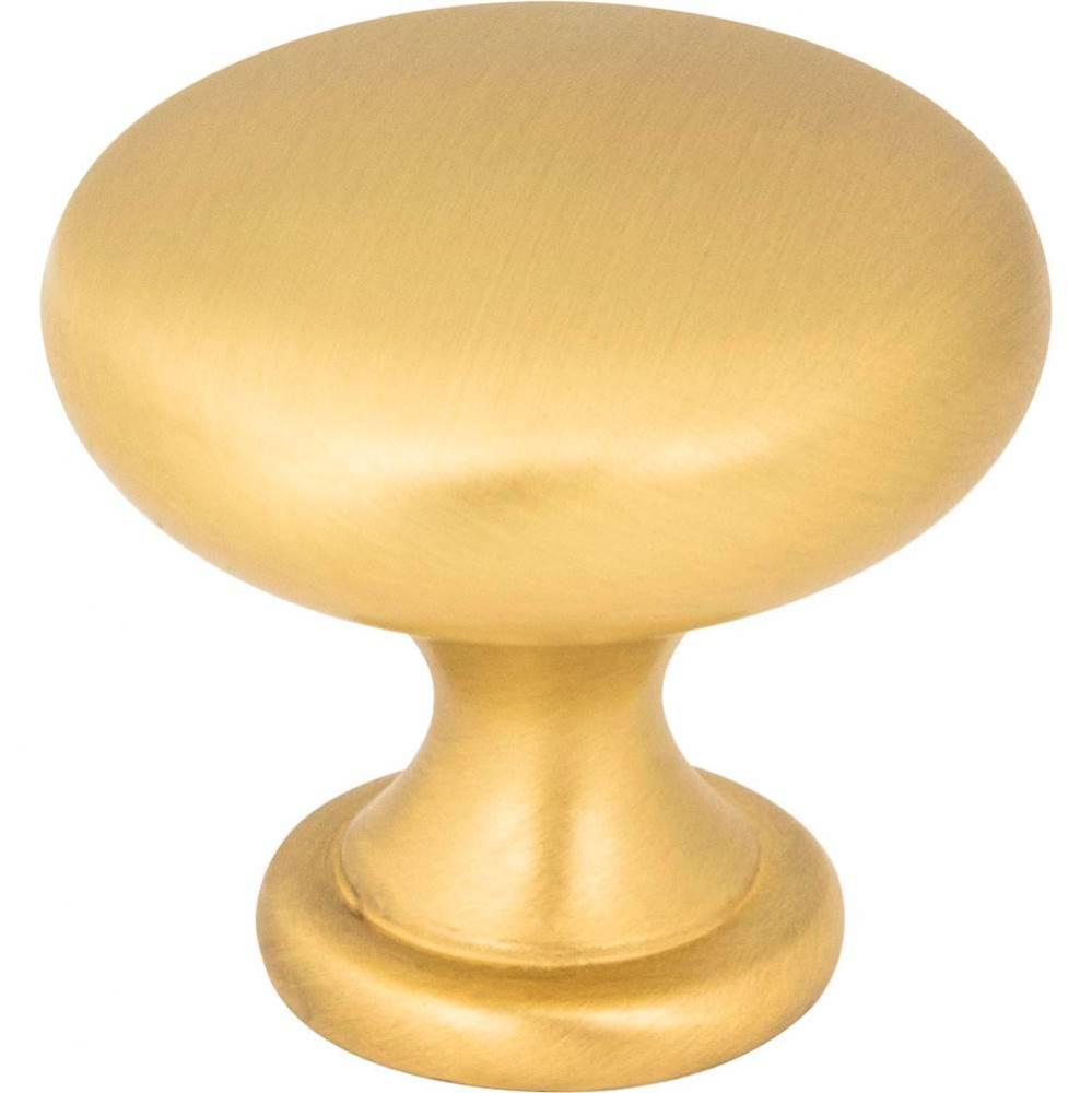 1-3/16&apos;&apos; Diameter Brushed Gold Madison Cabinet Mushroom Knob