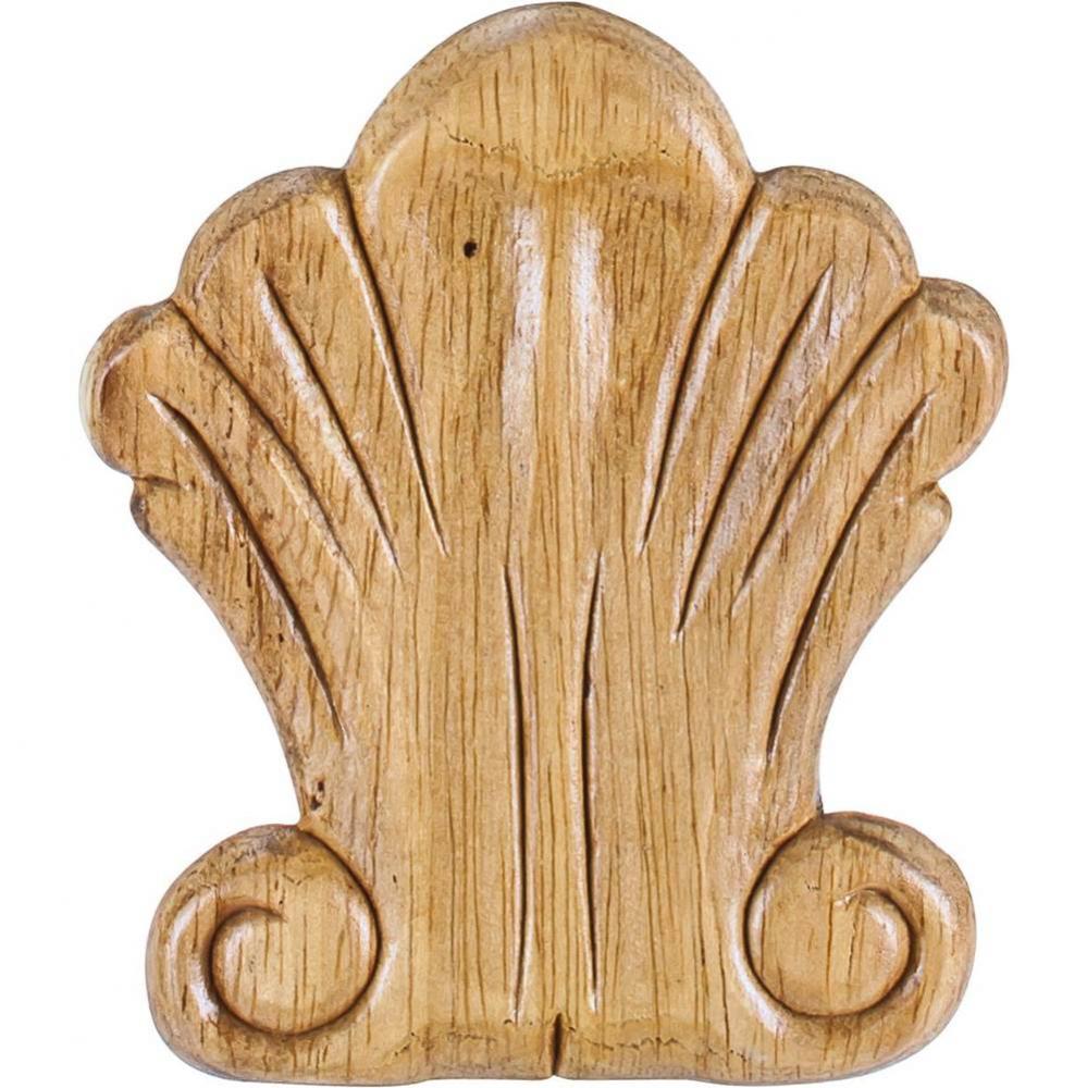 3-1/4&apos;&apos; W x 5/16&apos;&apos; D x 3-3/4&apos;&apos; H Rubberwood Pressed Shell Applique