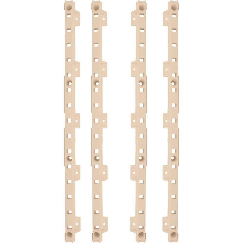 4-quick Tray Pilasters 1-1/4&apos;&apos; With 8 Hook Dowels and 8 Screws Finish:  Beige