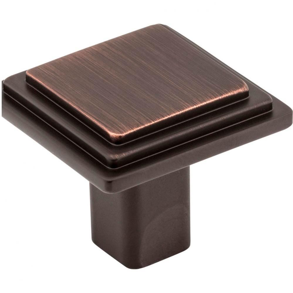 1-1/4&apos;&apos; Overall Length Brushed Oil Rubbed Bronze Square Calloway Cabinet Knob