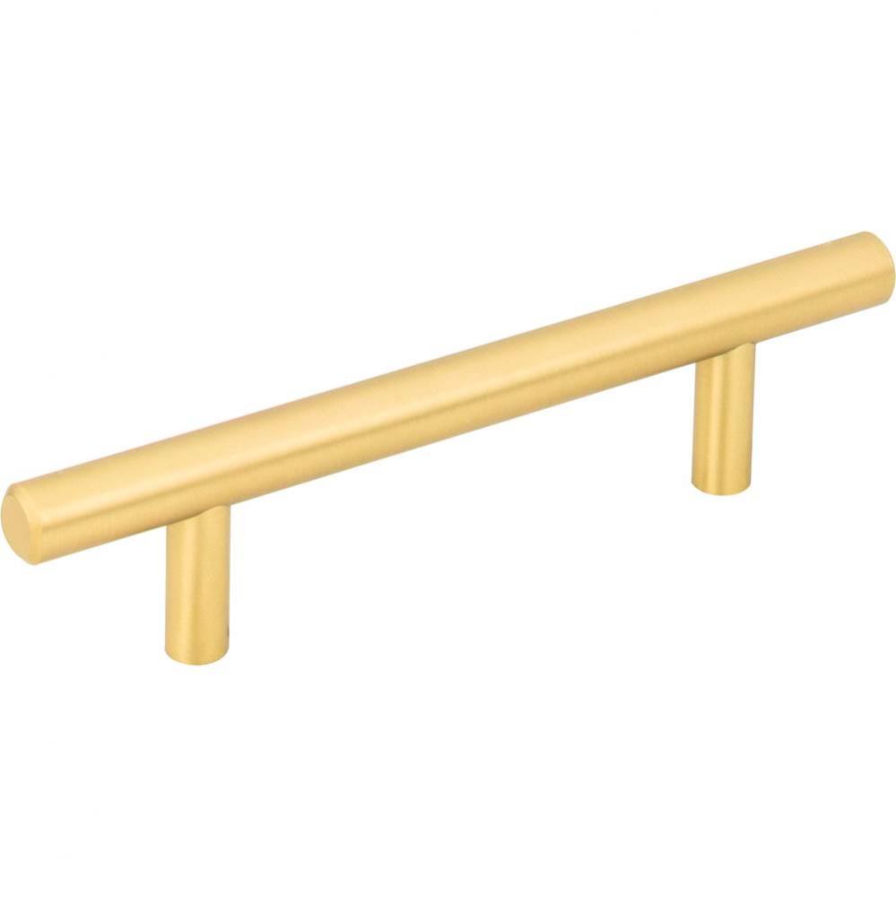 3&apos;&apos; Center-to-Center Brushed Gold Naples Cabinet Bar Pull