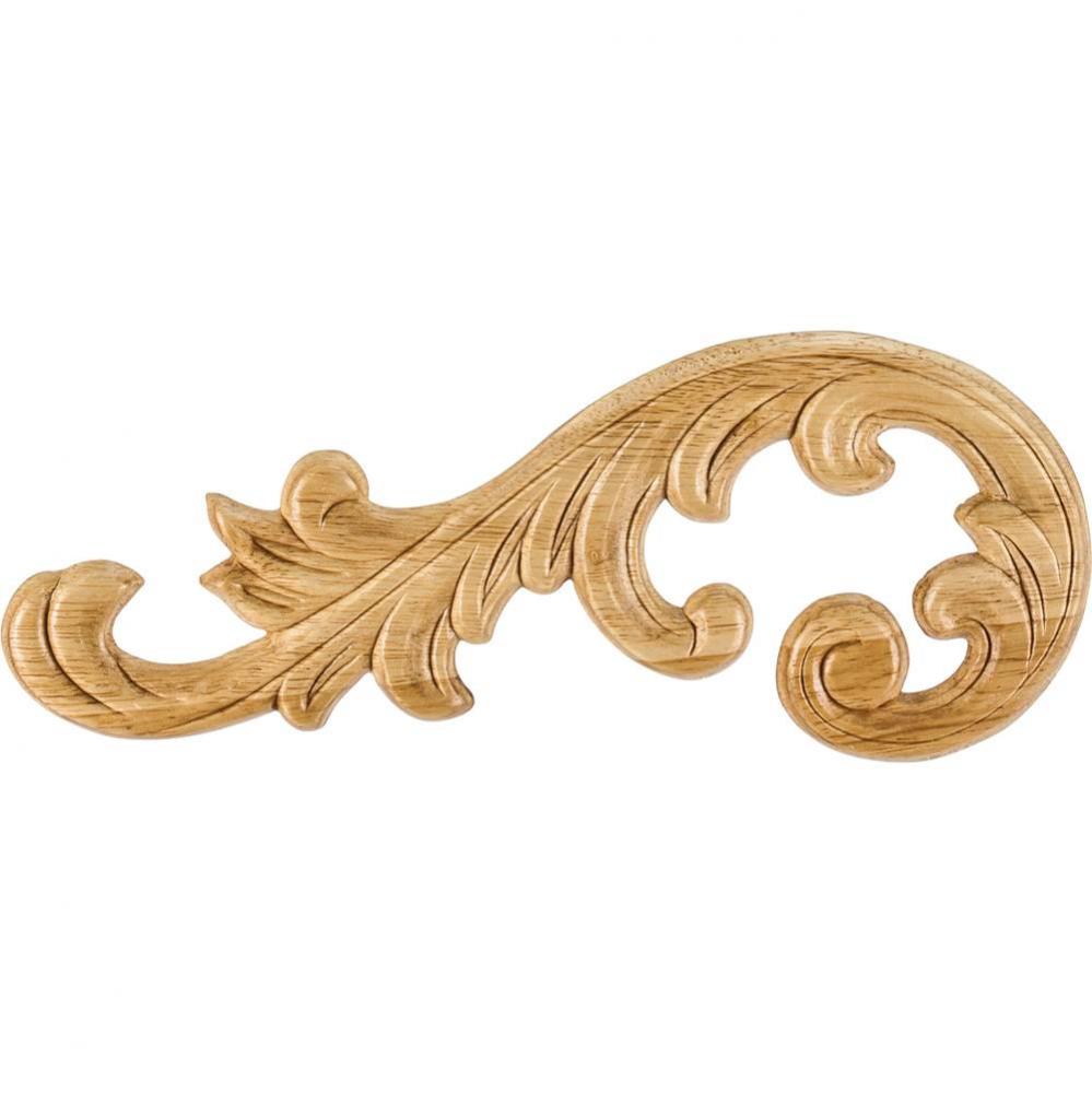 10-5/8&apos;&apos; W x 5/16&apos;&apos; D x 4-3/8&apos;&apos; H Left Pressed Rubberwood Acanthus A