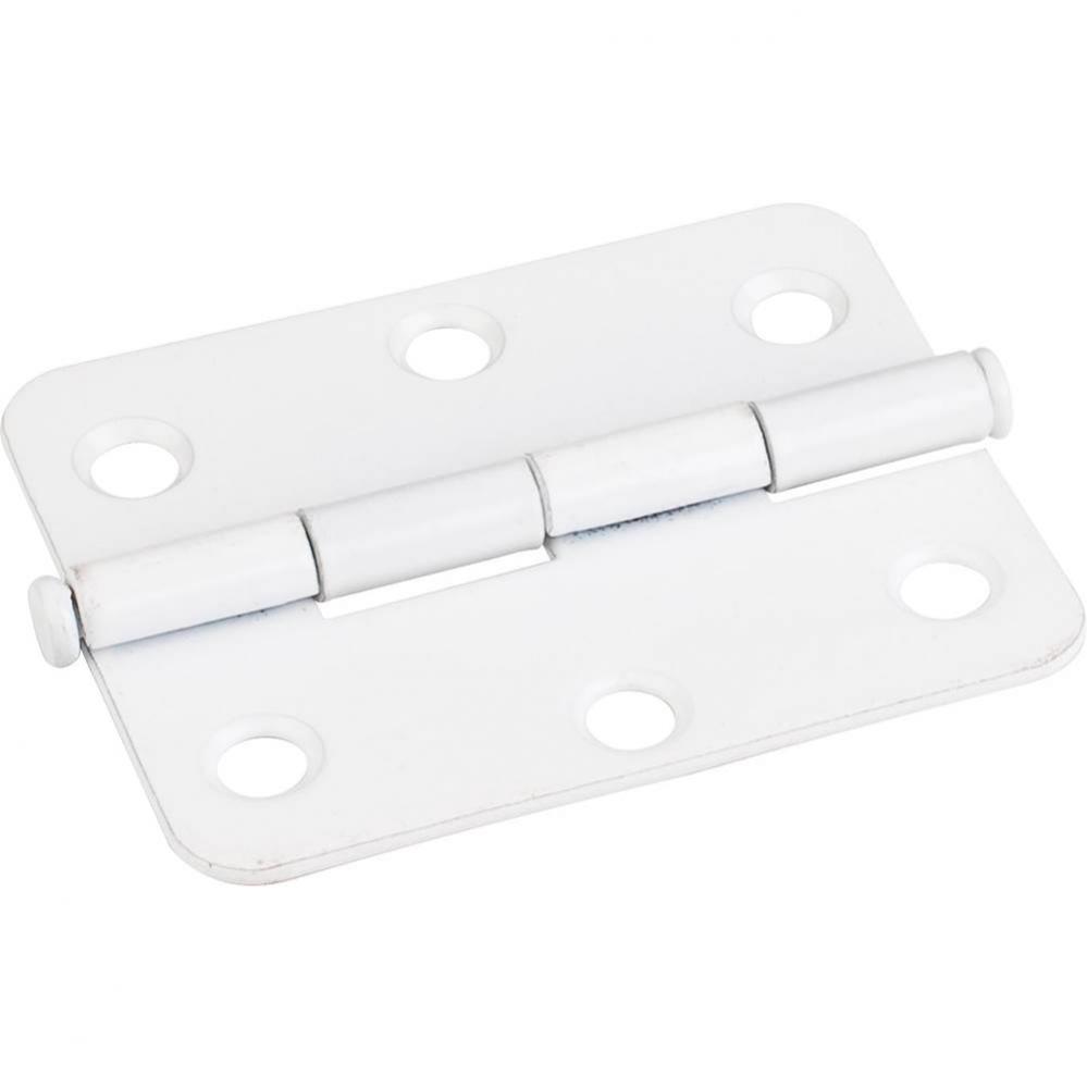 Bright White 2-1/2&apos;&apos; x 2&apos;&apos; Radius Butt Hinge