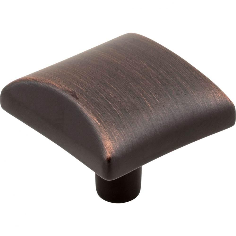 1-1/8&apos;&apos; Overall Length Brushed Oil Rubbed Bronze Square Glendale Cabinet Knob