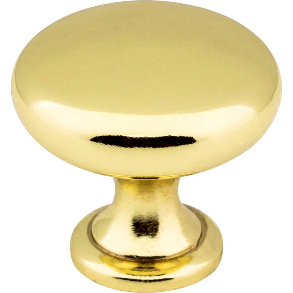 1-3/16&apos;&apos; Diameter Polished Brass Madison Cabinet Mushroom Knob