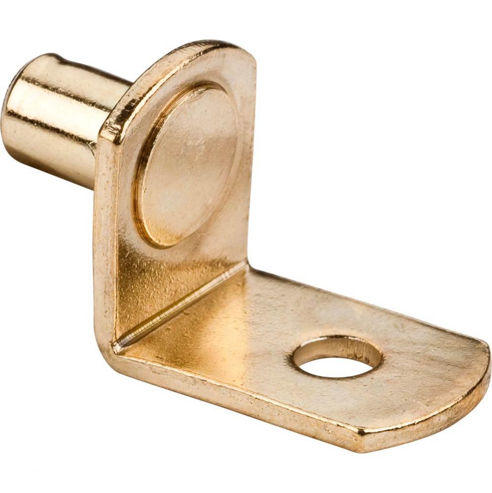 Polished Brass 1/4&apos;&apos; Pin Angled Shelf Support with 3/4&apos;&apos; Arm and 1/8&apos;&apo