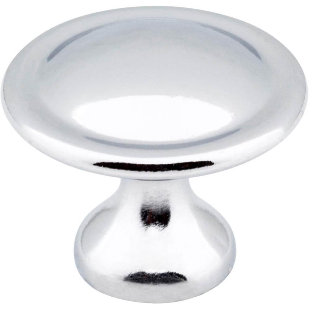 1-1/8&apos;&apos; Diameter Polished Chrome Button Watervale Cabinet Mushroom Knob