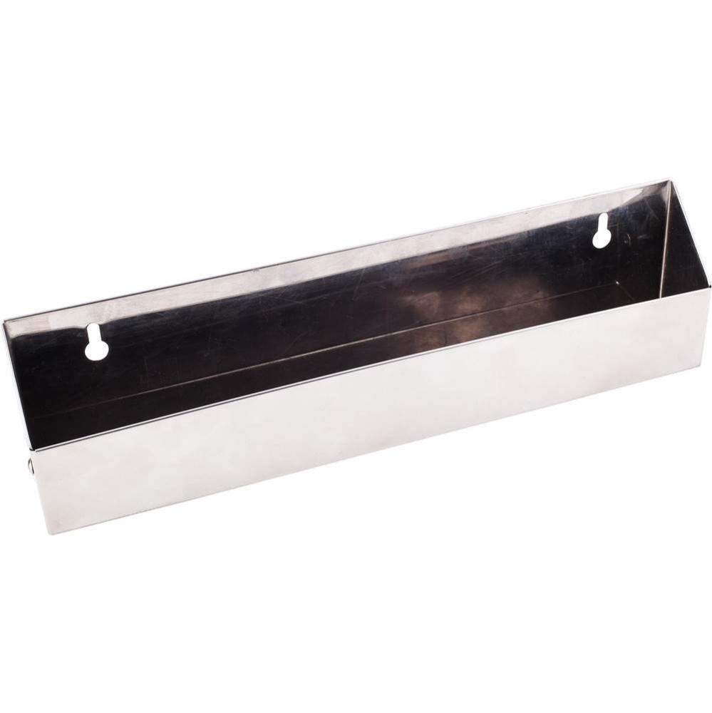 11&apos;&apos; Slim Depth Stainless Steel Tip-Out Tray for Sink Front