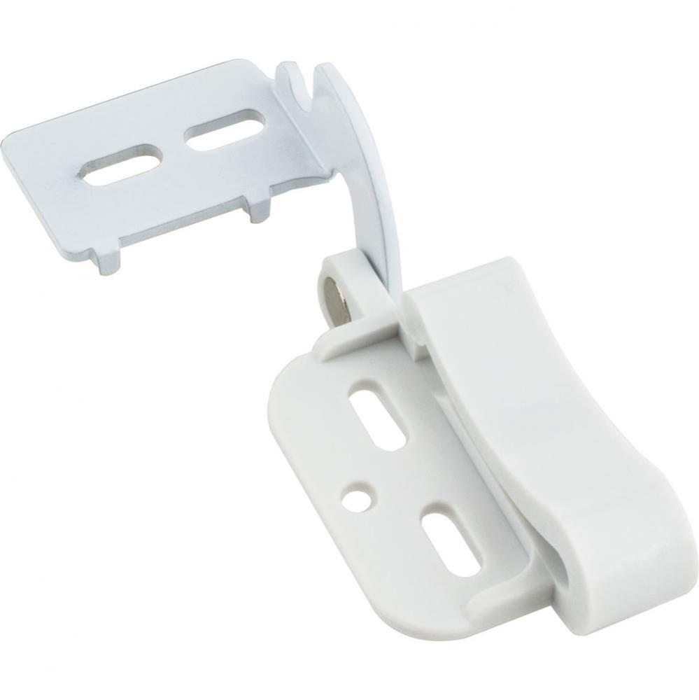 Self-Closing Non-Wrap Concealed Hinge White Plastic 1/2&apos;&apos; Overlay