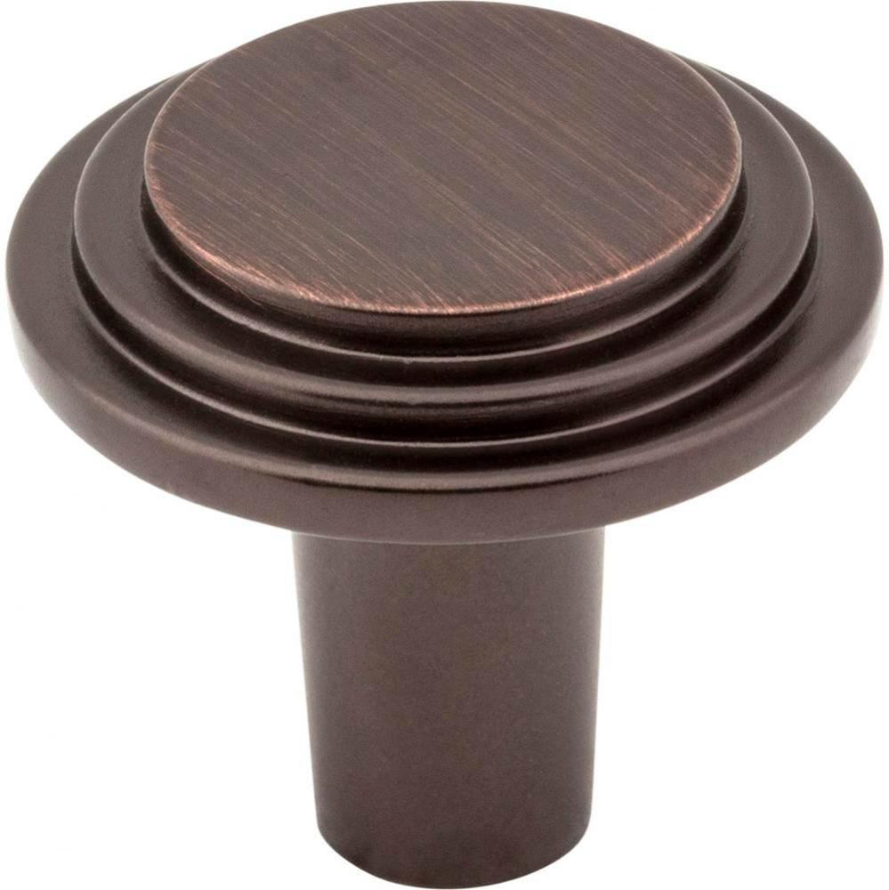 1-1/8&apos;&apos; Diameter Brushed Oil Rubbed Bronze Round Calloway Cabinet Knob