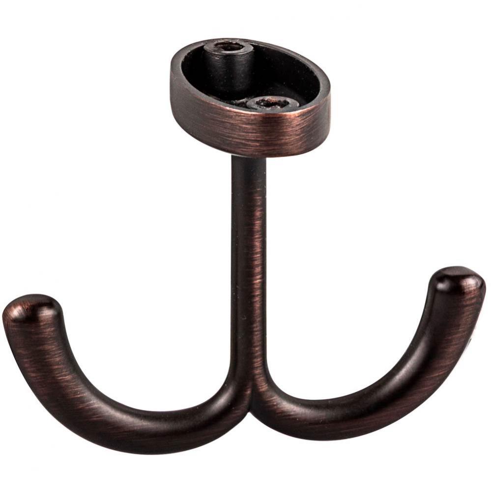 1-9/16&apos;&apos; Brushed Oil Rubbed Bronze Double Prong Ceiling Mounted Hook