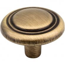 Hardware Resources 202AB - 1-1/4'' Diameter Brushed Antique Brass Kingsport Cabinet Mushroom Knob