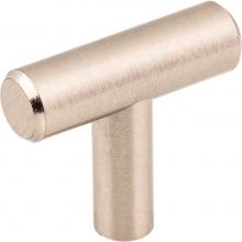 Hardware Resources 40SN - 1-9/16'' Overall Length Satin Nickel Naples Cabinet ''T'' Knob