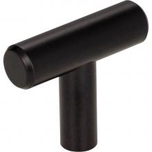 Hardware Resources 40MB - 1-9/16'' Overall Length Matte Black Naples Cabinet ''T'' Knob