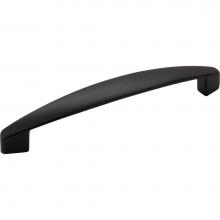 Hardware Resources 308-128BLK - 128 mm Center-to-Center Matte Black Asymmetrical Belfast Cabinet Pull