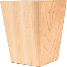 Hardware Resources BF34-3.5-RW - 3-1/2'' W x 3-1/2'' D x 4-1/2'' H Rubberwood Square Tapered Shaker B