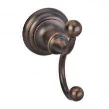 Hardware Resources BHE5-02DBAC-R - Fairview Brushed Oil Rubbed Bronze Double Robe Hook - Retail Packaged