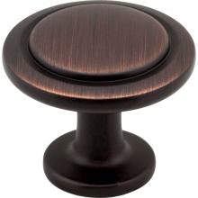 Hardware Resources 3960-DBAC - 1-1/4'' Diameter Brushed Oil Rubbed Bronze Round Button Gatsby Cabinet Knob